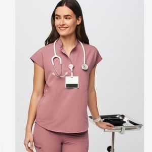 Figs Mauve Rafaela top